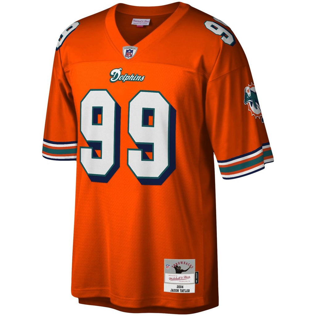 Jason Taylor Miami Dolphins Mitchell & Ness Big & Tall 2004 Retired Player Replica Jersey - Orange Official NFL Team Apparel Football Fan Gear