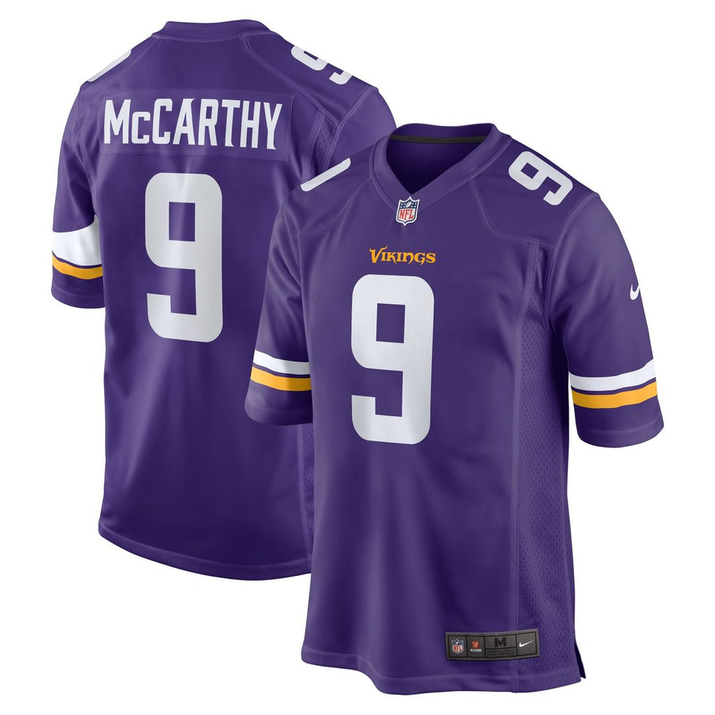 J.J. McCarthy Minnesota Vikings Nike Player Game Jersey - Purple Official NFL Team Apparel Football Fan Gear