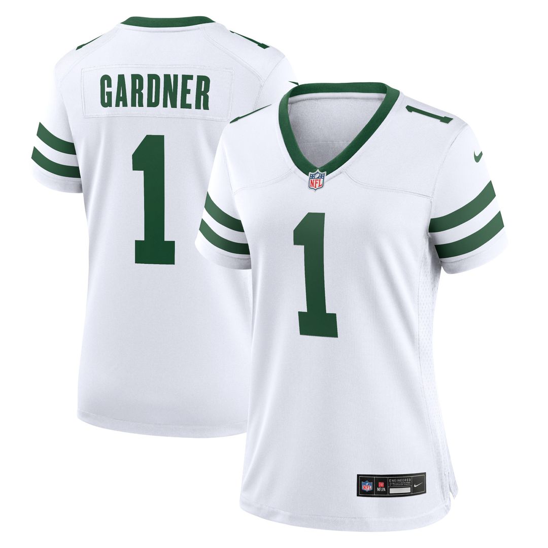Ahmad Sauce Gardner New York Jets Nike Women's Game Jersey - Legacy White Official NFL Team Apparel Football Fan Gear