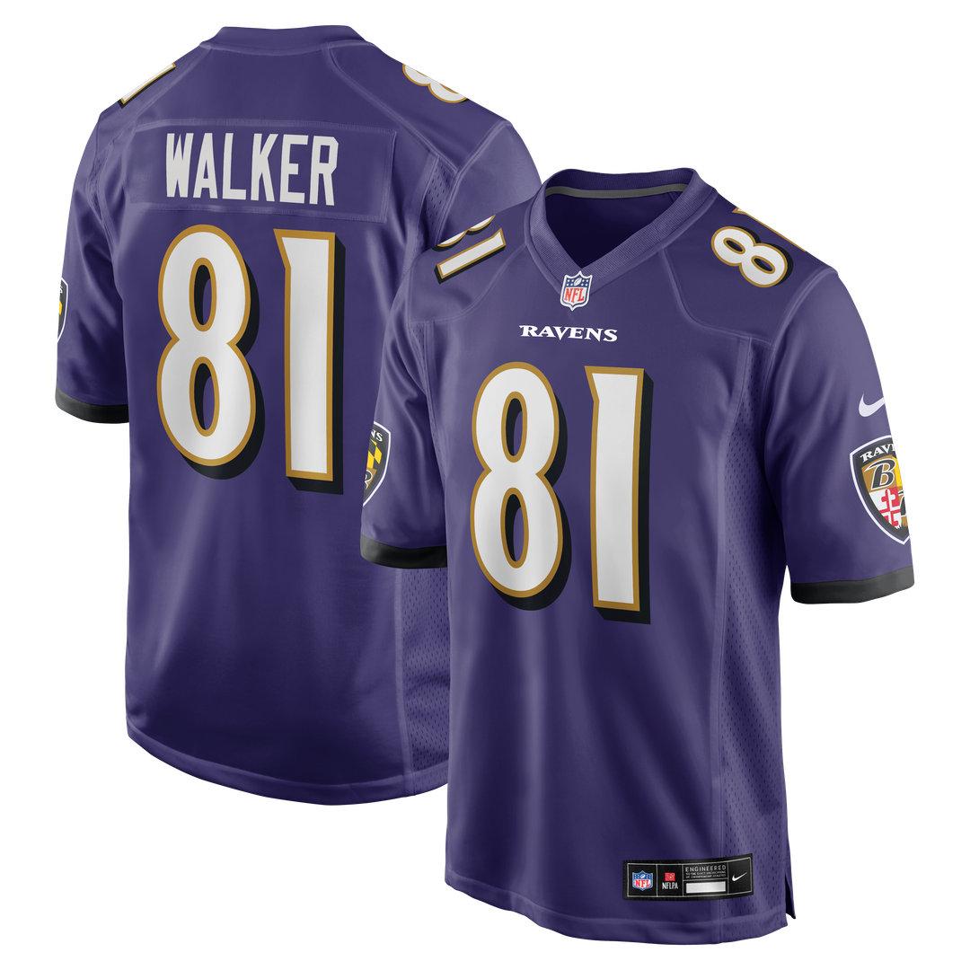 Devontez Walker Baltimore Ravens Nike Team Game Jersey - Purple Official NFL Team Apparel Football Fan Gear