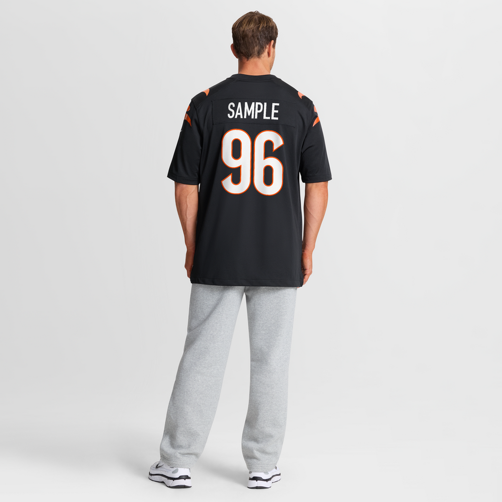Cam Sample Cincinnati Bengals Nike Game Jersey - Black Official NFL Team Apparel Football Fan Gear