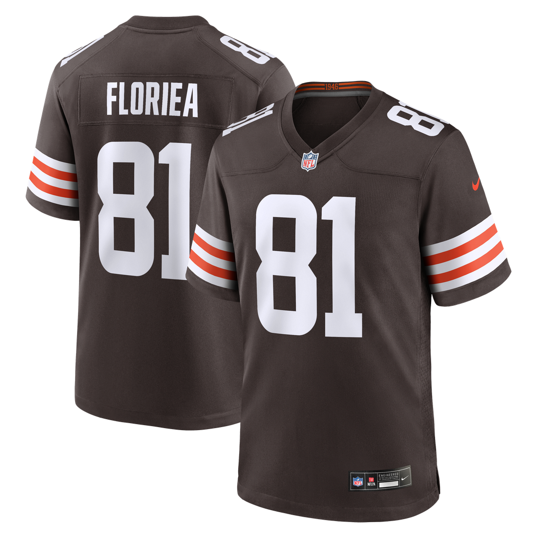 Luke Floriea Cleveland Browns Nike Team Game Jersey - Brown Official NFL Team Apparel Football Fan Gear