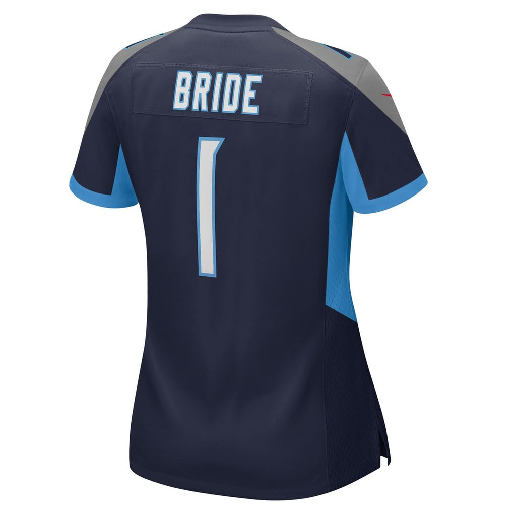 Number 1 Bride Tennessee Titans Nike Women's Game Jersey - Navy Official NFL Team Apparel Football Fan Gear