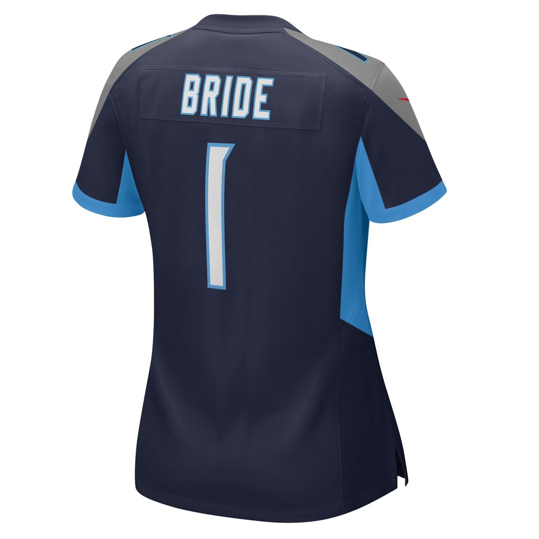 Number 1 Bride Tennessee Titans Nike Women's Game Jersey - Navy Official NFL Team Apparel Football Fan Gear
