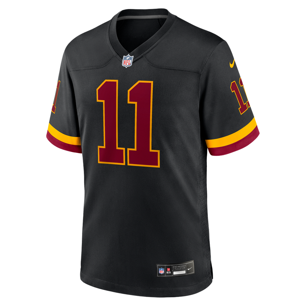 Luke McCaffrey Washington Commanders Nike Hail Raiser Alternate Game Jersey - Black Official NFL Team Apparel Football Fan Gear