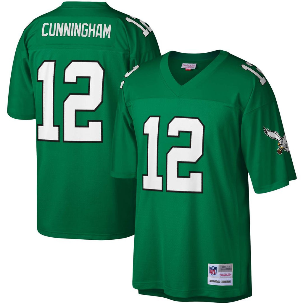 Randall Cunningham Philadelphia Eagles Mitchell & Ness Legacy Replica Jersey - Kelly Green Official NFL Team Apparel Football Fan Gear