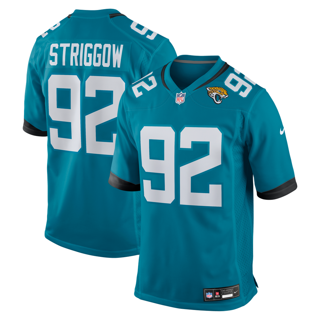 Danny Striggow Jacksonville Jaguars Nike Team Game Jersey - Teal Official NFL Team Apparel Football Fan Gear