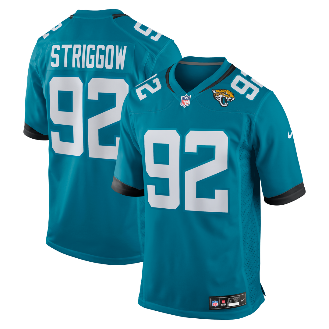 Danny Striggow Jacksonville Jaguars Nike Team Game Jersey - Teal Official NFL Team Apparel Football Fan Gear