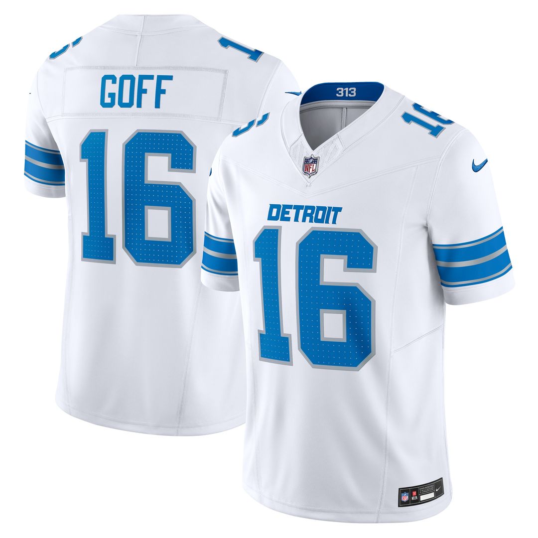 Jared Goff Detroit Lions Nike Vapor F.U.S.E. Limited Jersey - White Official NFL Team Apparel Football Fan Gear