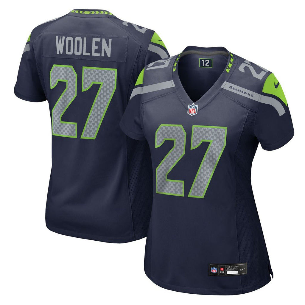 Riq Woolen Seattle Seahawks Nike Women's Team Game Jersey - College Navy Official NFL Team Apparel Football Fan Gear