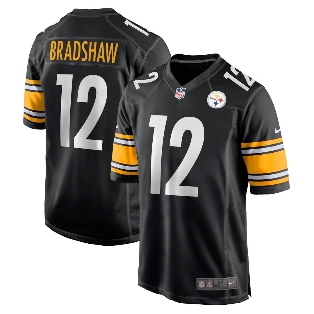 Terry Bradshaw Pittsburgh Steelers Nike Retired Player Game Jersey - Black Official NFL Team Apparel Football Fan Gear