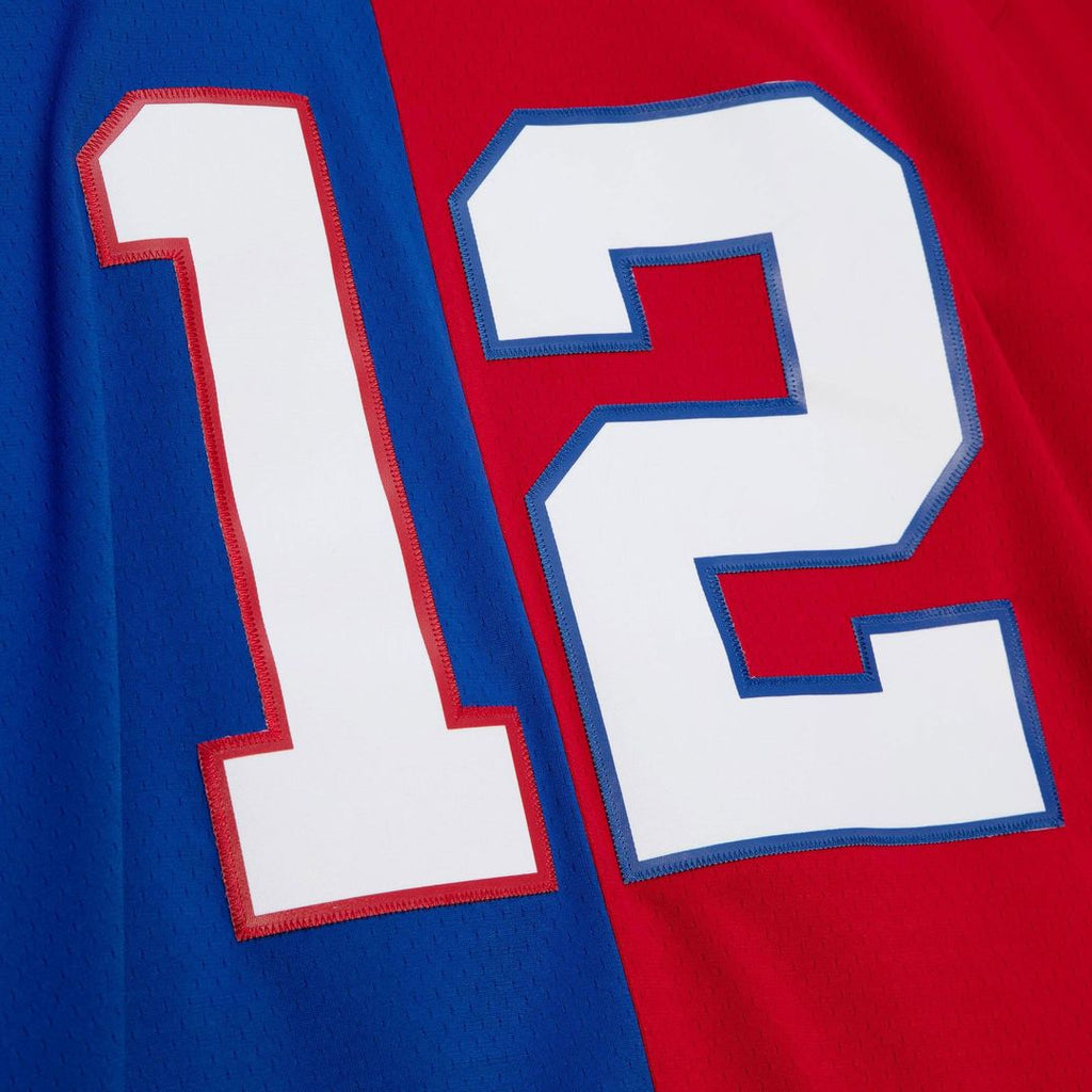Jim Kelly Buffalo Bills Mitchell & Ness 1990 Split Legacy Replica Jersey - Royal/Red Official NFL Team Apparel Football Fan Gear
