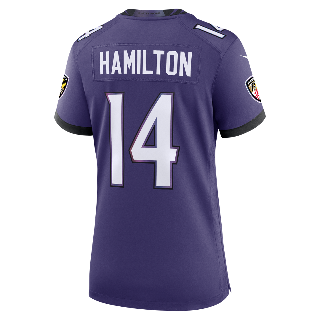 Kyle Hamilton Baltimore Ravens Nike Women's Alternate Game Jersey - Black Official NFL Team Apparel Football Fan Gear