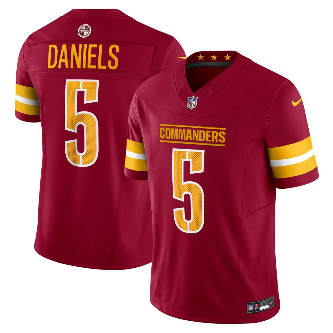 Jayden Daniels Washington Commanders Nike Vapor F.U.S.E. Limited Jersey - Burgundy Official NFL Team Apparel Football Fan Gear