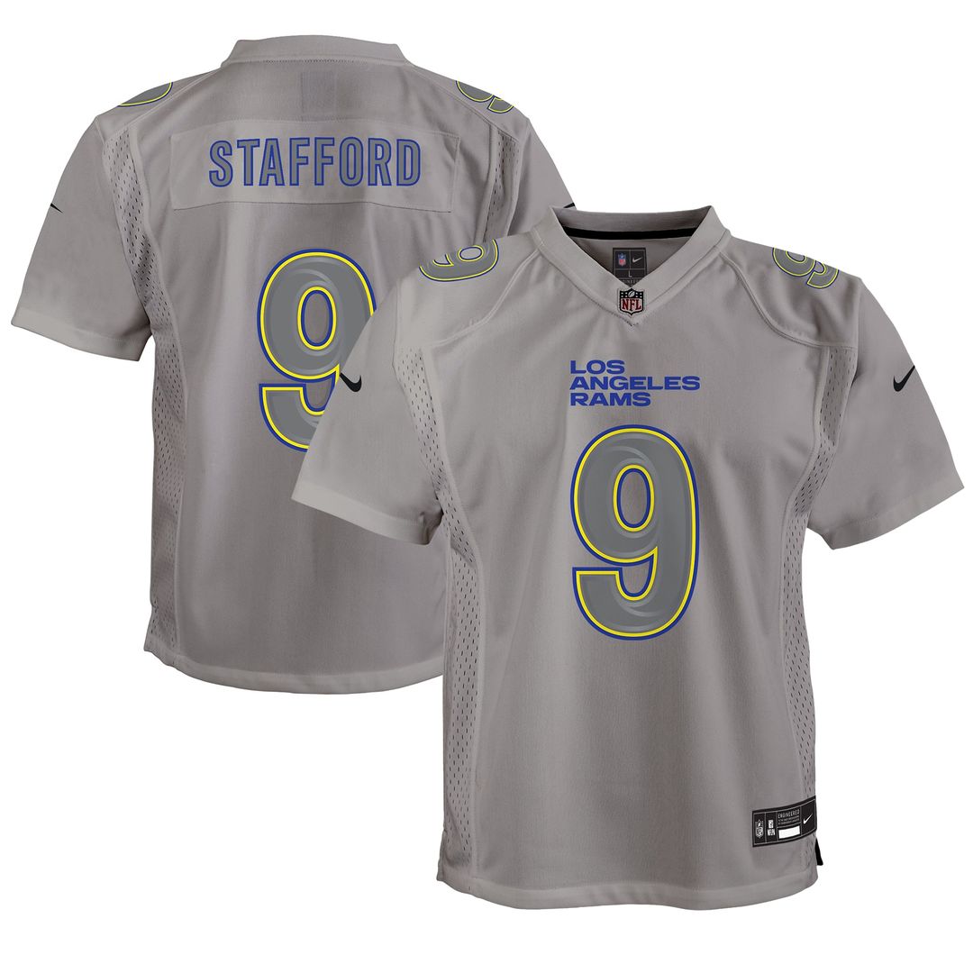 Matthew Stafford Los Angeles Rams Nike Youth Atmosphere Game Jersey - Gray Official NFL Team Apparel Football Fan Gear
