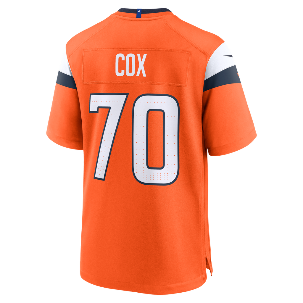 Marques Cox Denver Broncos Nike Team Game Jersey - Orange Official NFL Team Apparel Football Fan Gear