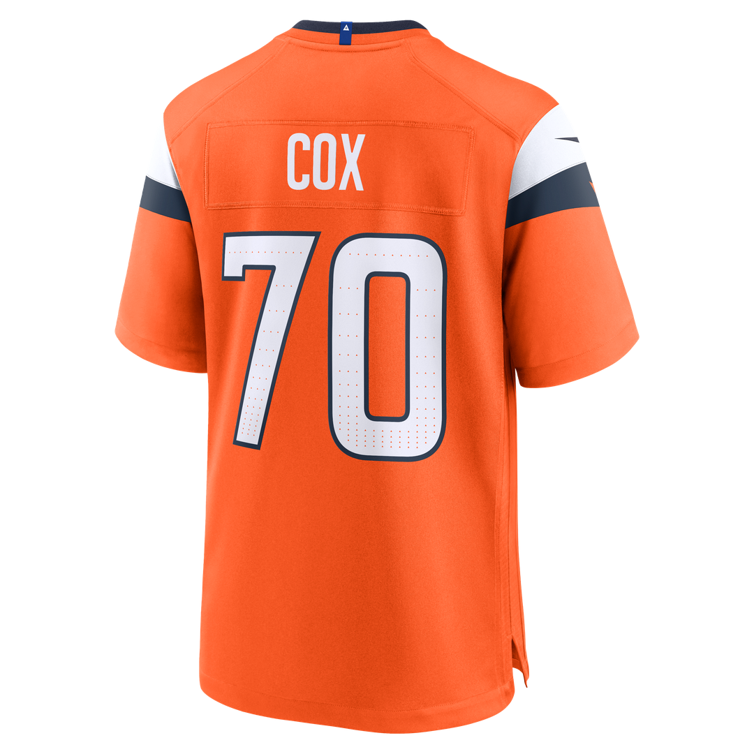 Marques Cox Denver Broncos Nike Team Game Jersey - Orange Official NFL Team Apparel Football Fan Gear