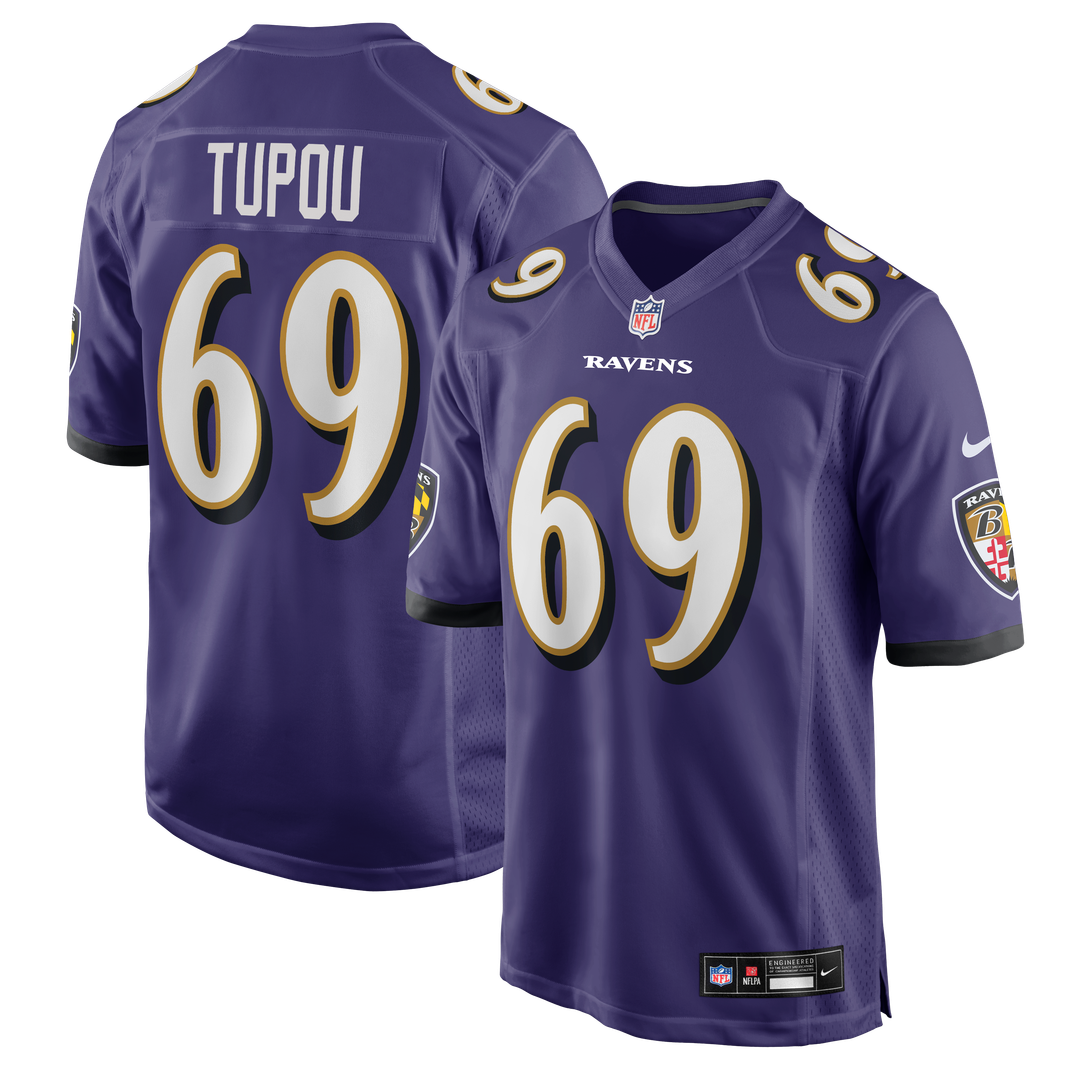 Josh Tupou Baltimore Ravens Nike Team Game Jersey - Purple Official NFL Team Apparel Football Fan Gear