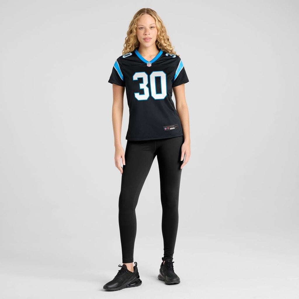 Chuba Hubbard Carolina Panthers Nike Women's Team Game Jersey - Black Official NFL Team Apparel Football Fan Gear