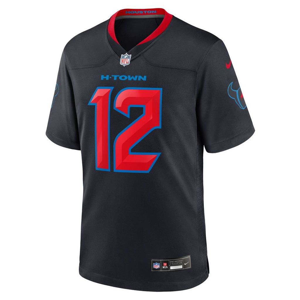 Nico Collins Houston Texans Nike 2nd Alternate Game Jersey - Navy Official NFL Team Apparel Football Fan Gear