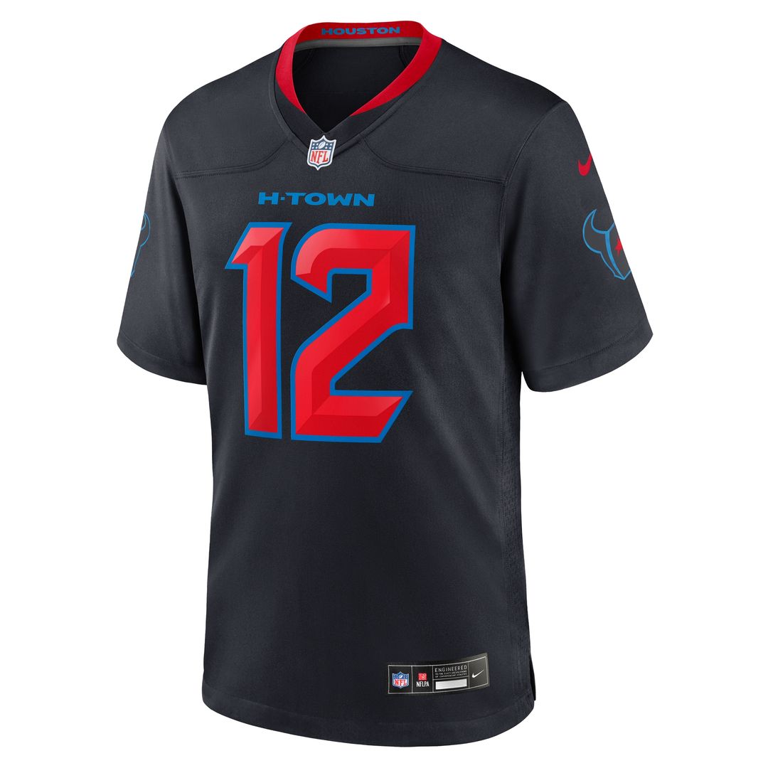 Nico Collins Houston Texans Nike 2nd Alternate Game Jersey - Navy Official NFL Team Apparel Football Fan Gear