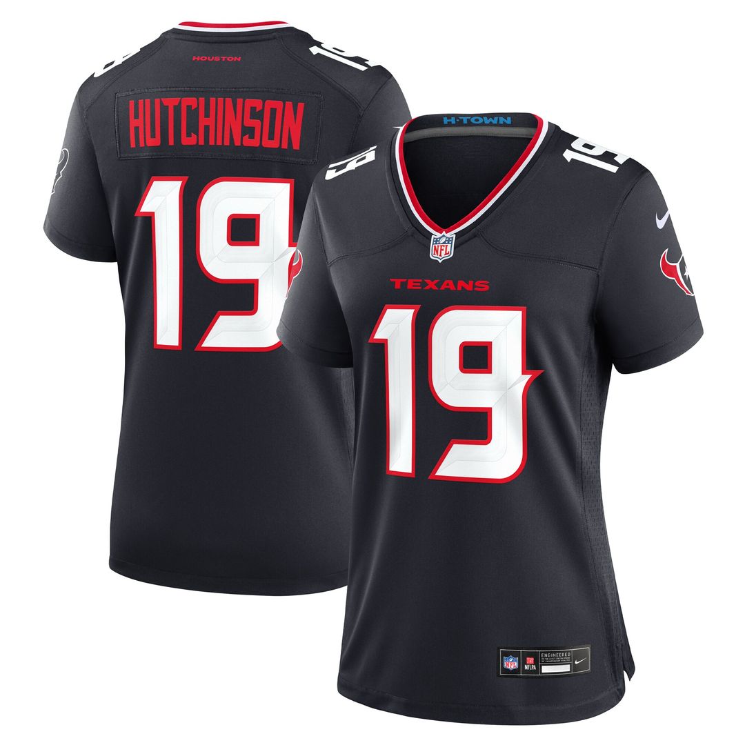 Xavier Hutchinson Houston Texans Nike Women's Team Game Jersey - Navy Official NFL Team Apparel Football Fan Gear