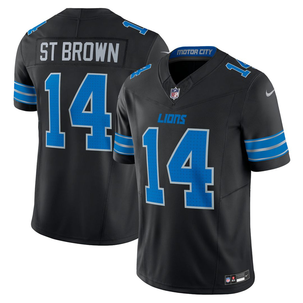 Amon-Ra St. Brown Detroit Lions Nike 2nd Alternate Vapor F.U.S.E. Limited Jersey - Black Official NFL Team Apparel Football Fan Gear