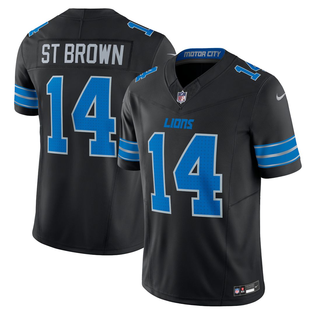 Amon-Ra St. Brown Detroit Lions Nike Vapor F.U.S.E. Limited Jersey - Blue Official NFL Team Apparel Football Fan Gear