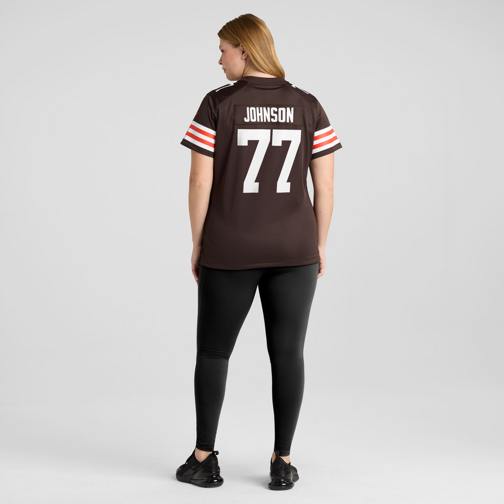 Zion Johnson Cleveland Browns Nike Women's Team Game Jersey - Brown Official NFL Team Apparel Football Fan Gear