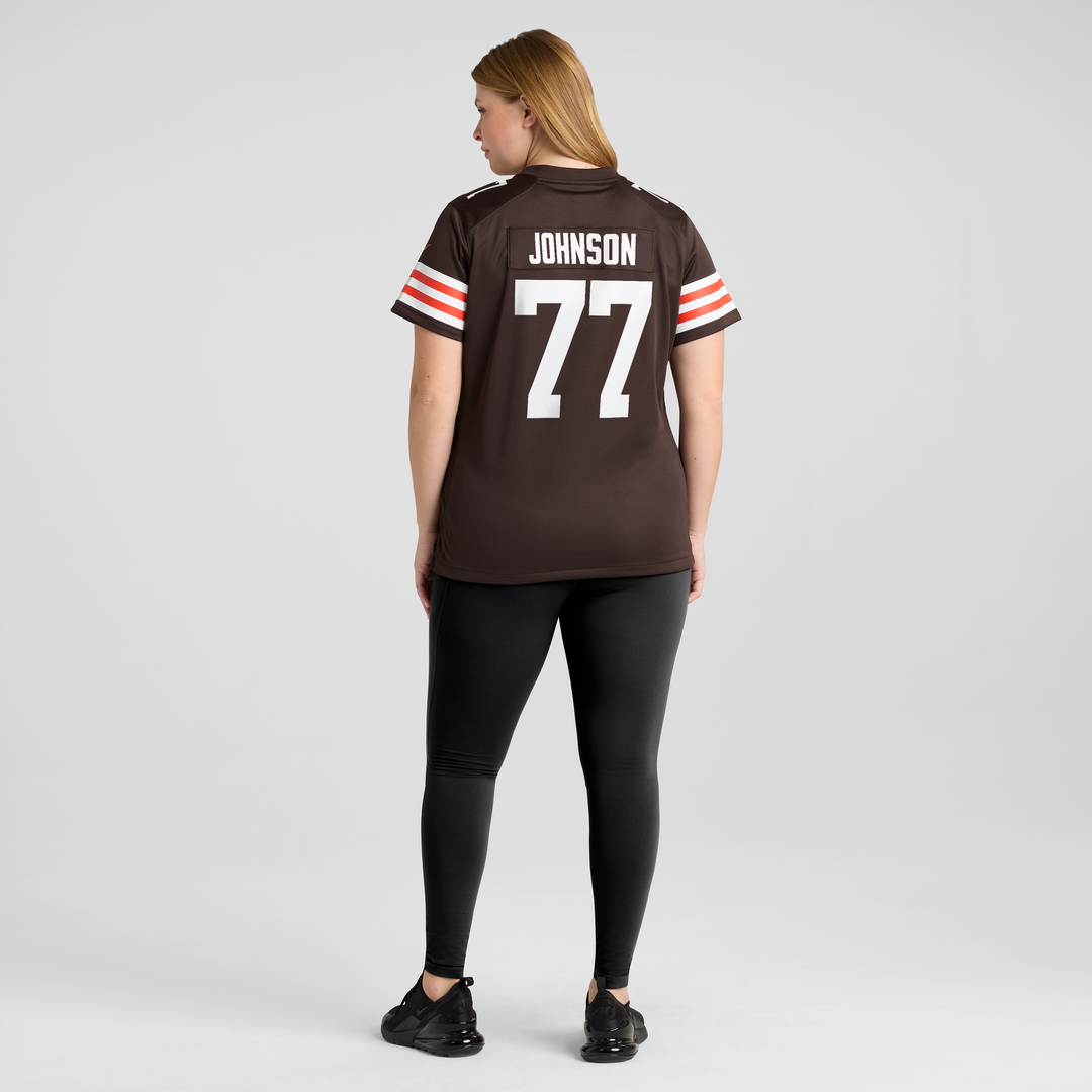 Zion Johnson Cleveland Browns Nike Women's Team Game Jersey - Brown Official NFL Team Apparel Football Fan Gear