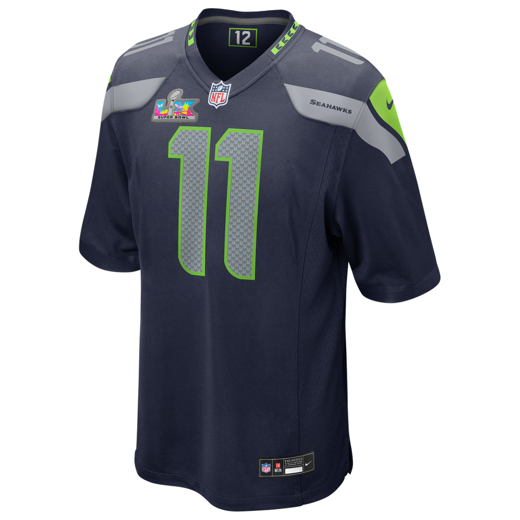 Jaxon Smith-Njigba Seattle Seahawks Nike Super Bowl LX Patch Game Jersey - College Navy Official NFL Team Apparel Football Fan Gear