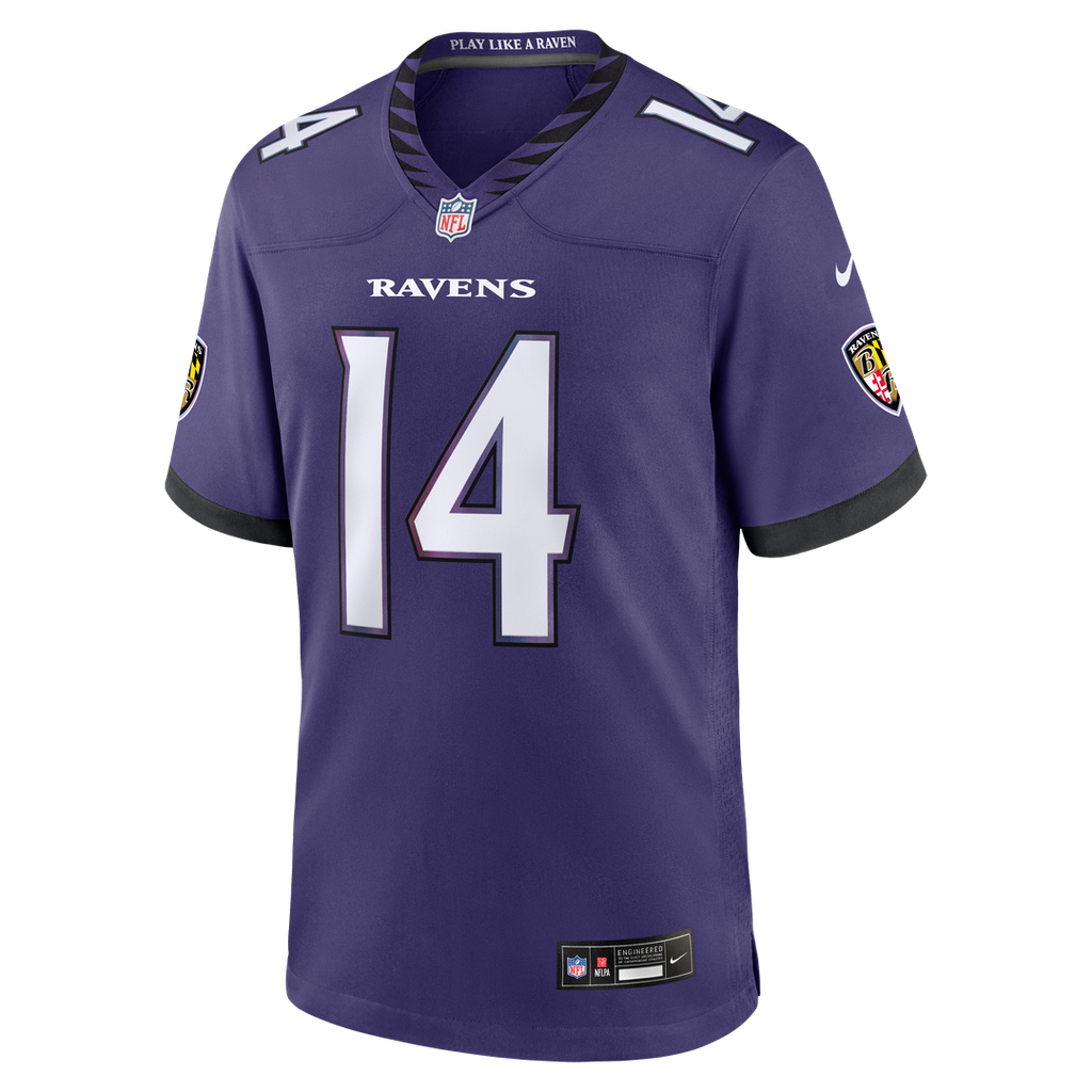 Kyle Hamilton Baltimore Ravens Nike Team Game Jersey - Purple Official NFL Team Apparel Football Fan Gear
