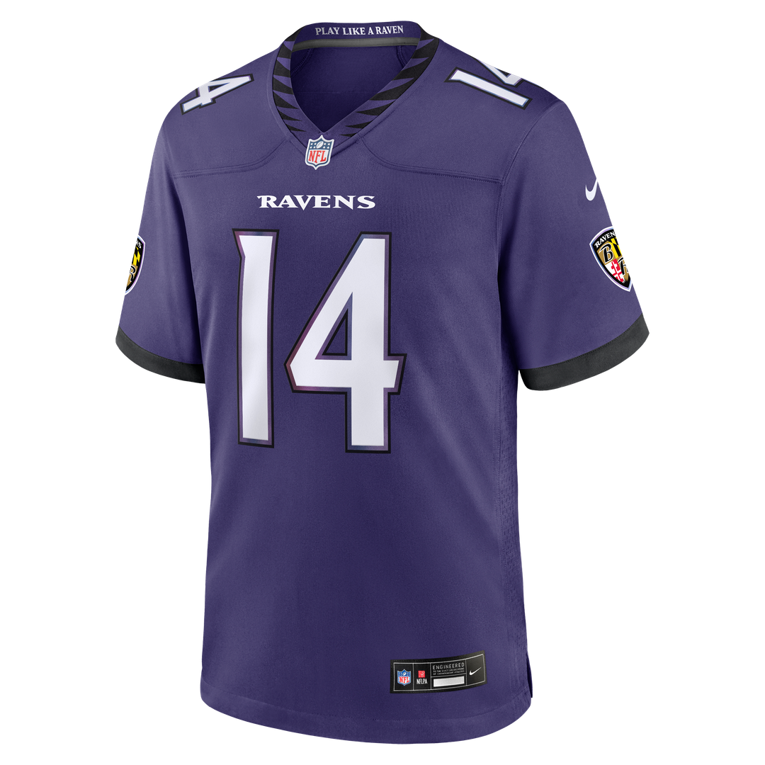 Kyle Hamilton Baltimore Ravens Nike Team Game Jersey - Purple Official NFL Team Apparel Football Fan Gear