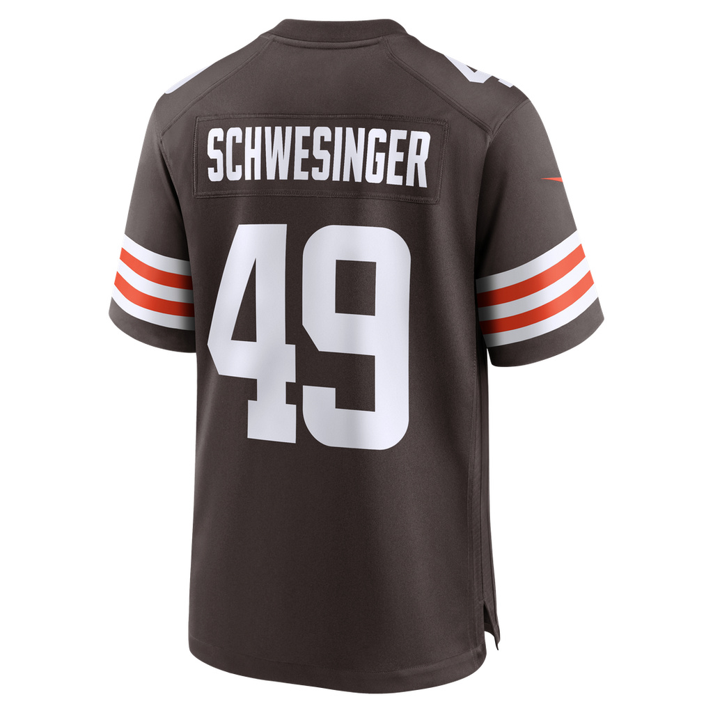 Carson Schwesinger Cleveland Browns Nike 2025 NFL Draft Game Jersey - Brown Official NFL Team Apparel Football Fan Gear