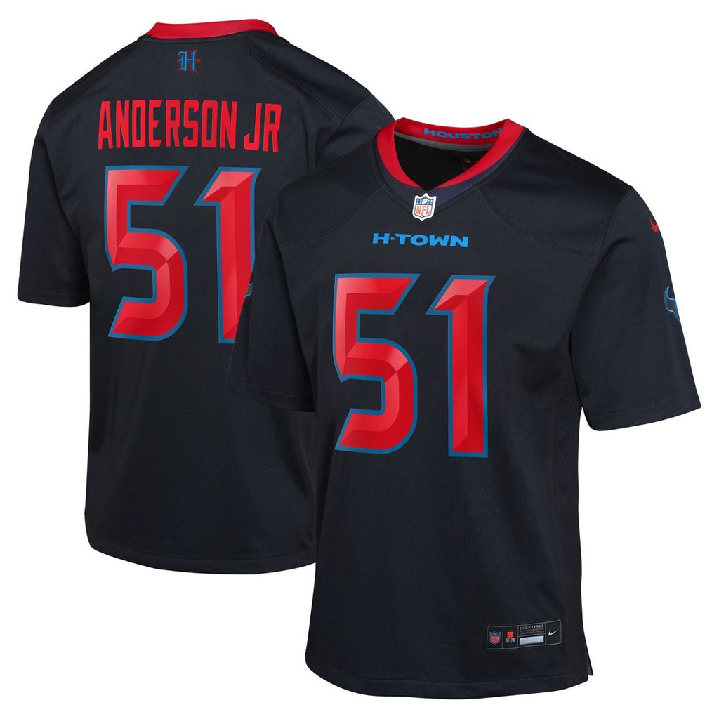 Will Anderson Jr. Houston Texans Nike Youth Game Jersey - Navy Official NFL Team Apparel Football Fan Gear