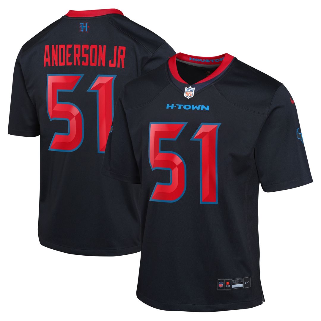 Will Anderson Jr. Houston Texans Nike Youth Game Jersey - Navy Official NFL Team Apparel Football Fan Gear