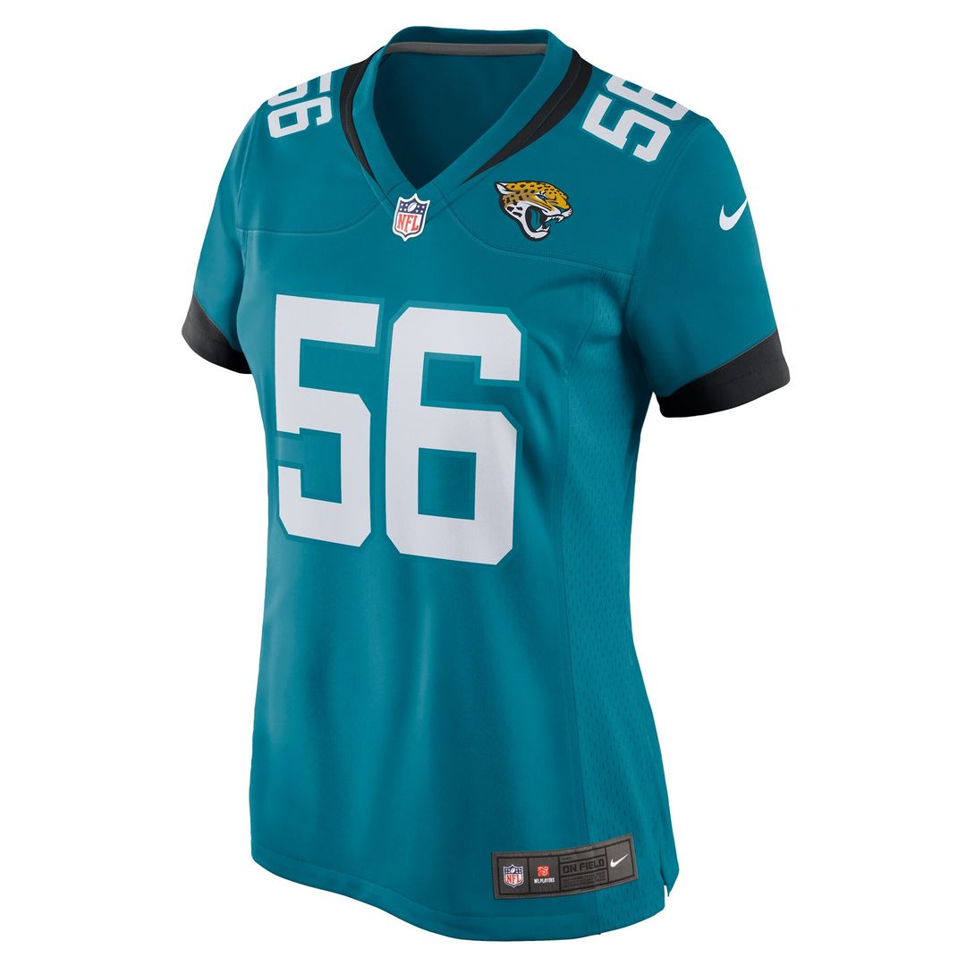 Yasir Abdullah Jacksonville Jaguars Nike Women's Team Game Jersey - Teal Official NFL Team Apparel Football Fan Gear