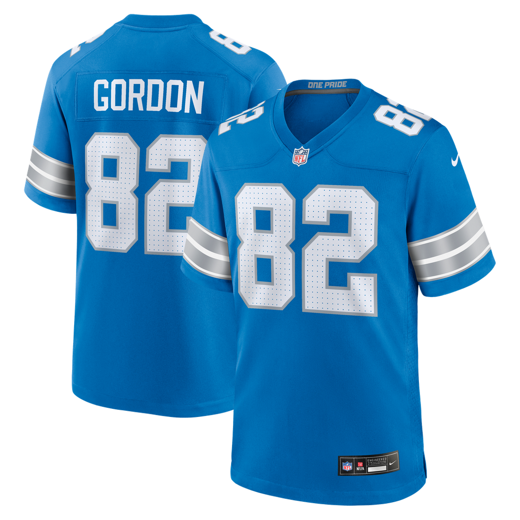 Thomas Gordon Detroit Lions Nike Team Game Jersey - Blue Official NFL Team Apparel Football Fan Gear