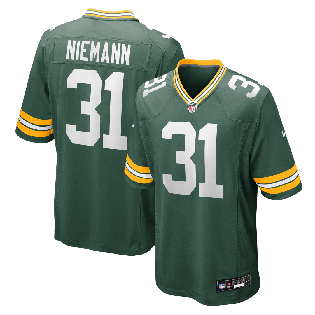 Nick Niemann Green Bay Packers Nike Team Game Jersey - Green Official NFL Team Apparel Football Fan Gear