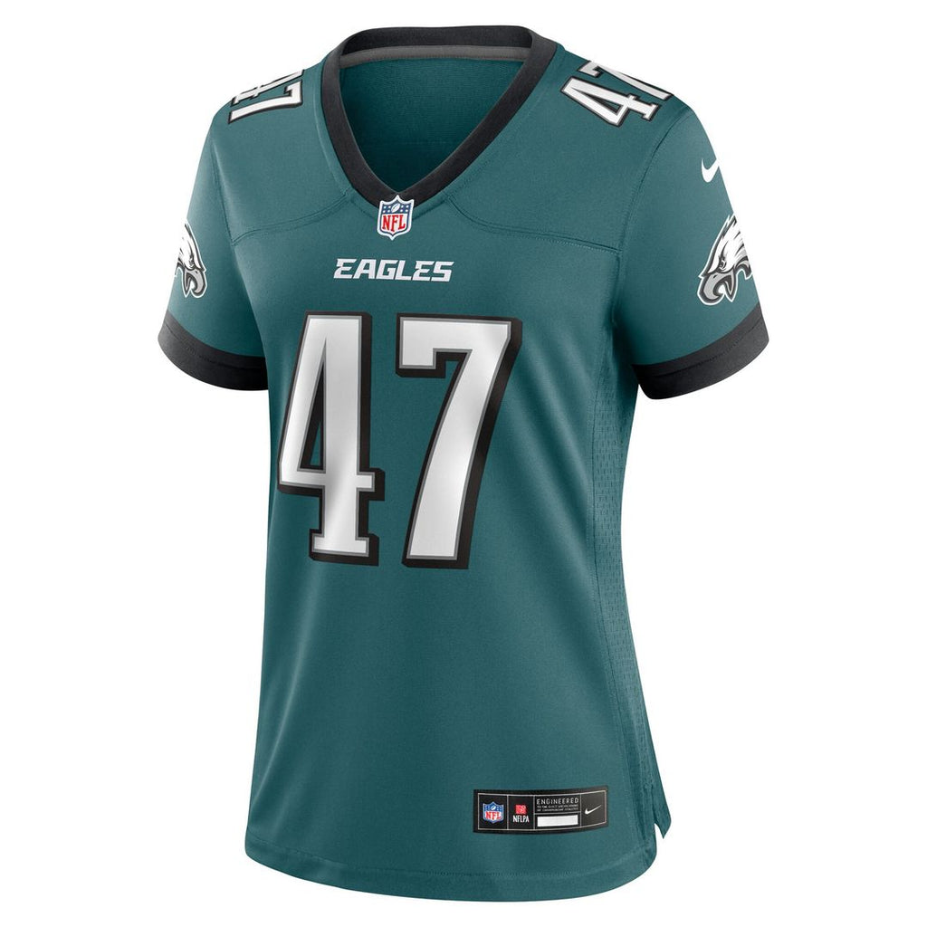 Charley Hughlett Philadelphia Eagles Nike Women's Team Game Jersey - Midnight Green Official NFL Team Apparel Football Fan Gear