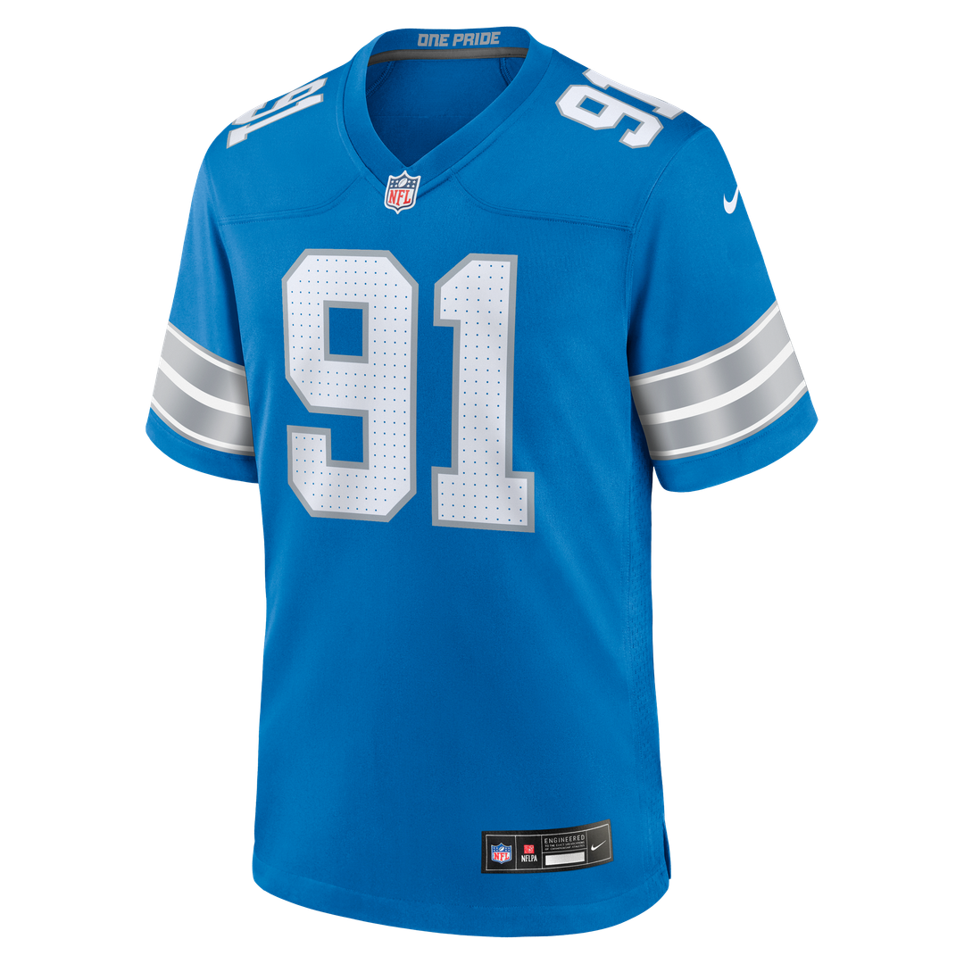 Tyleik Williams Detroit Lions Nike Team Game Jersey - Blue Official NFL Team Apparel Football Fan Gear