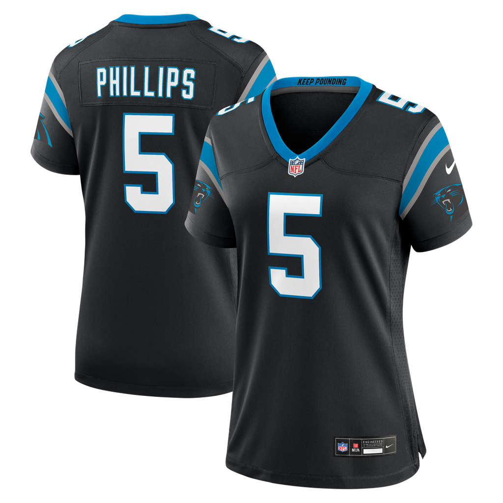Jaelan Phillips Carolina Panthers Nike Women's Team Game Jersey - Black Official NFL Team Apparel Football Fan Gear