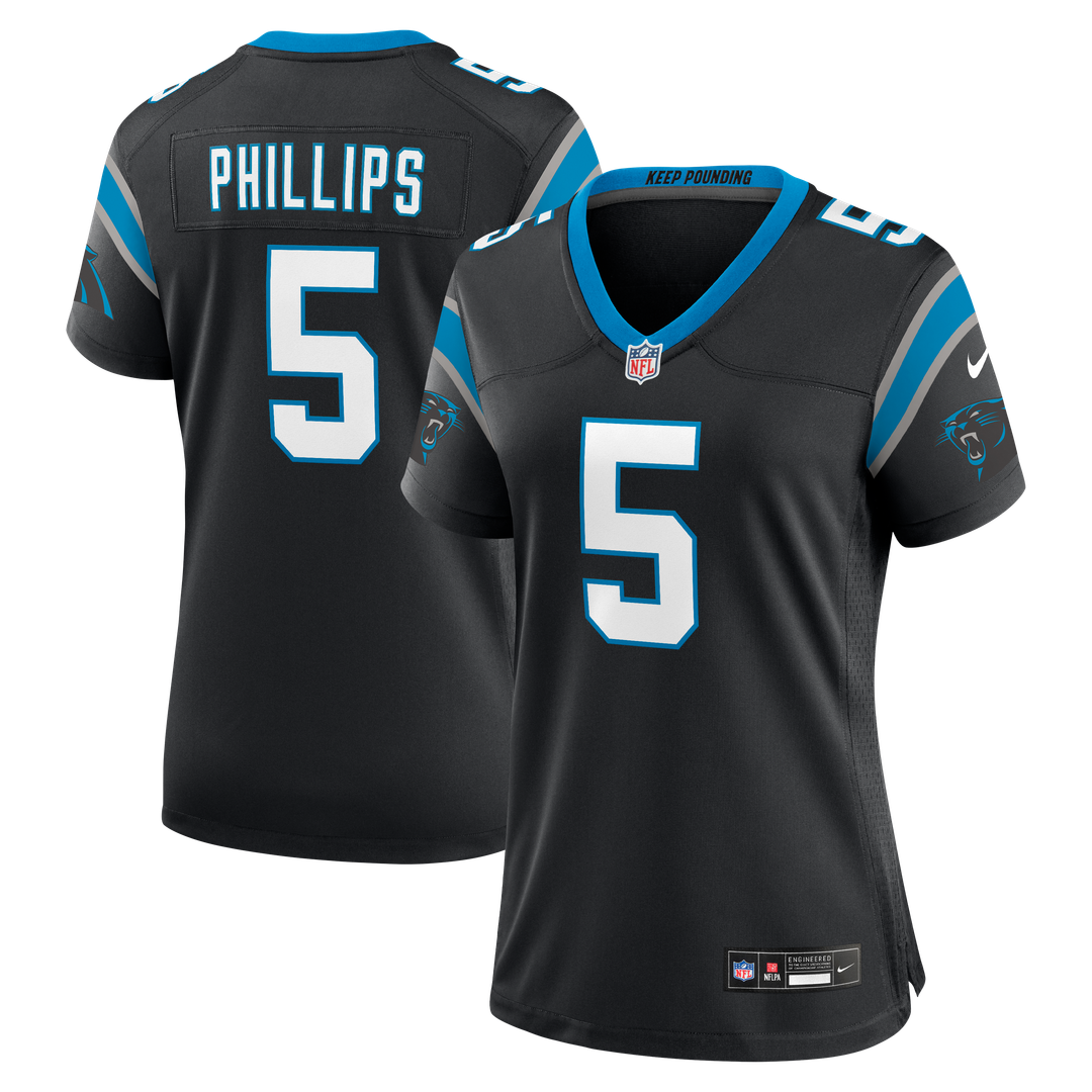 Jaelan Phillips Carolina Panthers Nike Women's Team Game Jersey - Black Official NFL Team Apparel Football Fan Gear