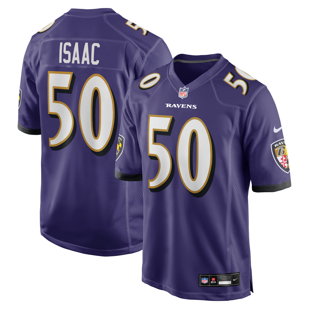 Adisa Isaac Baltimore Ravens Nike Team Game Jersey - Purple Official NFL Team Apparel Football Fan Gear