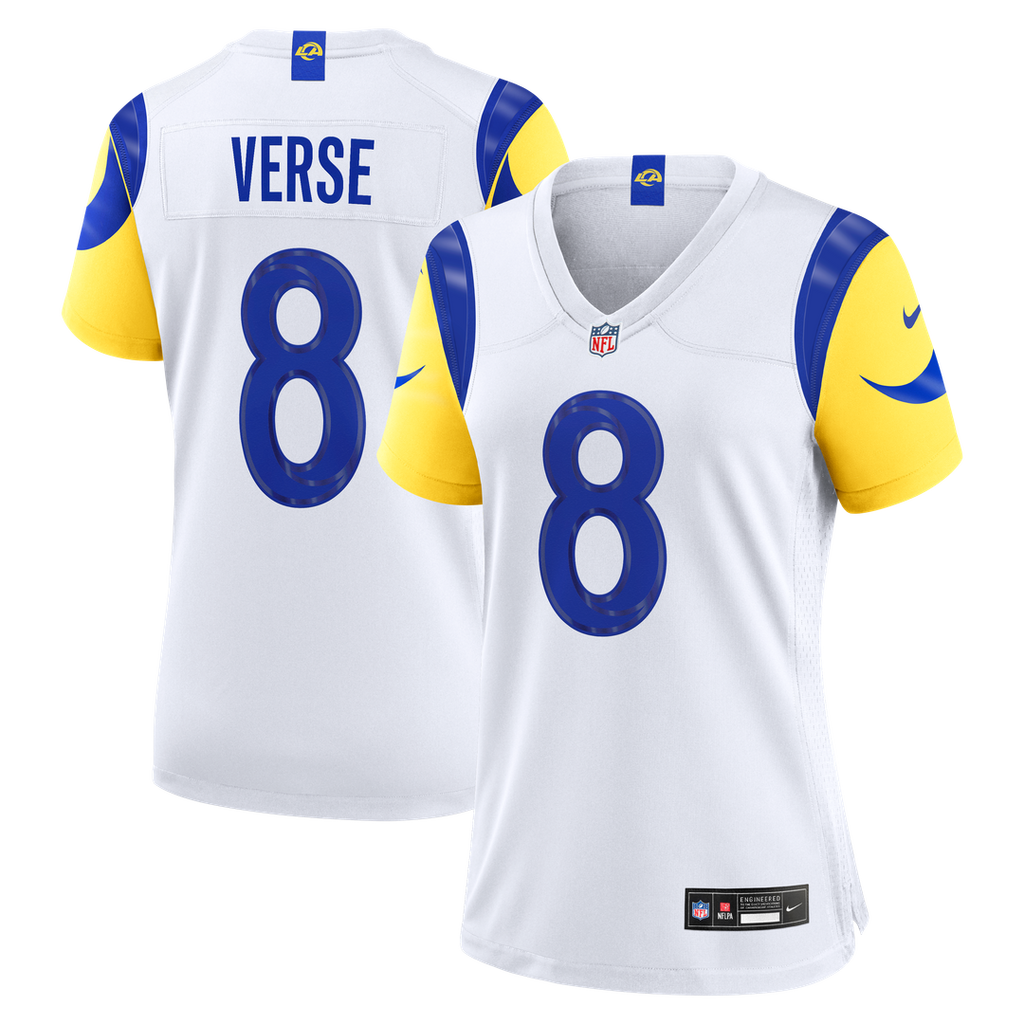 Jared Verse Los Angeles Rams Nike Women's Game Jersey - White Official NFL Team Apparel Football Fan Gear