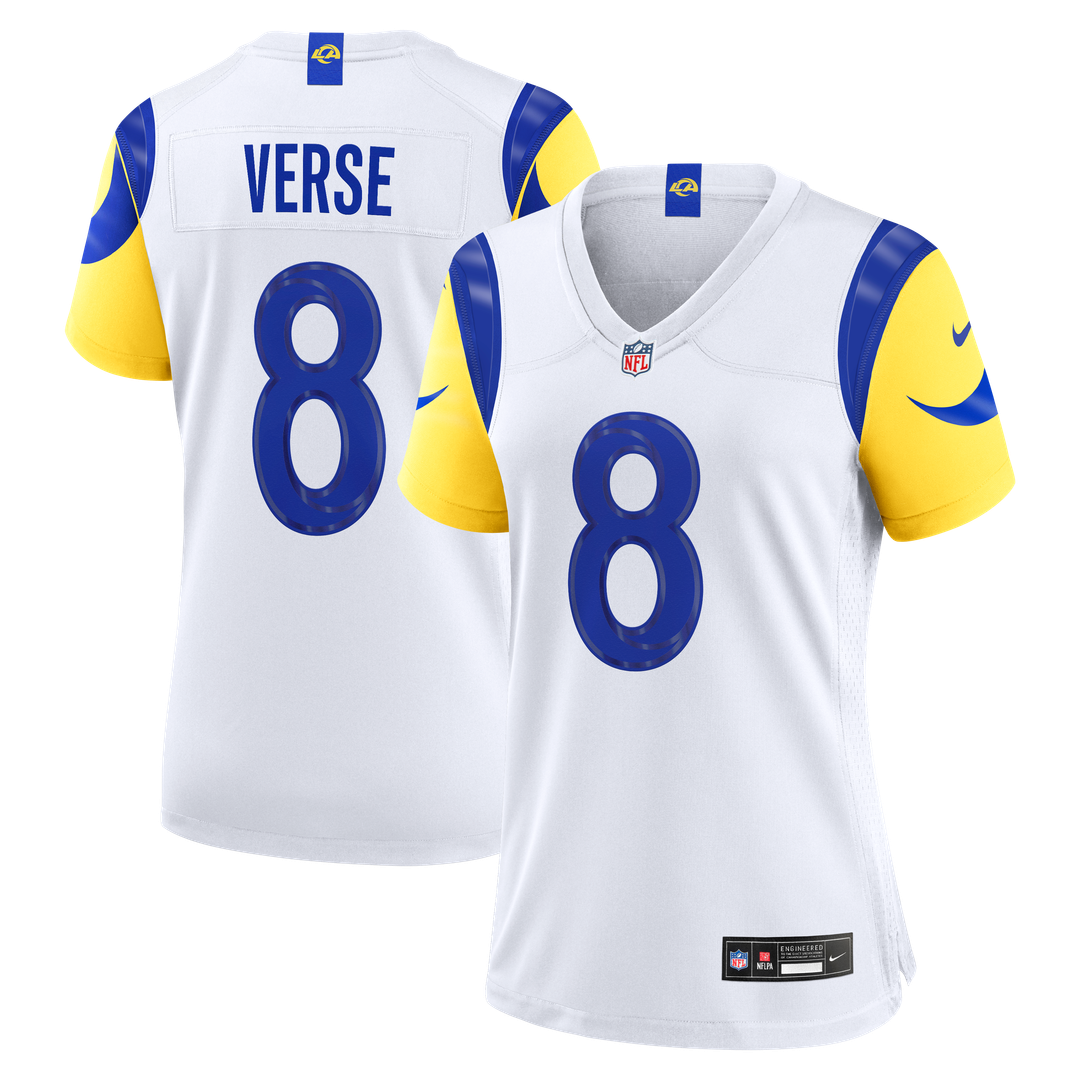 Jared Verse Los Angeles Rams Nike Women's Game Jersey - White Official NFL Team Apparel Football Fan Gear