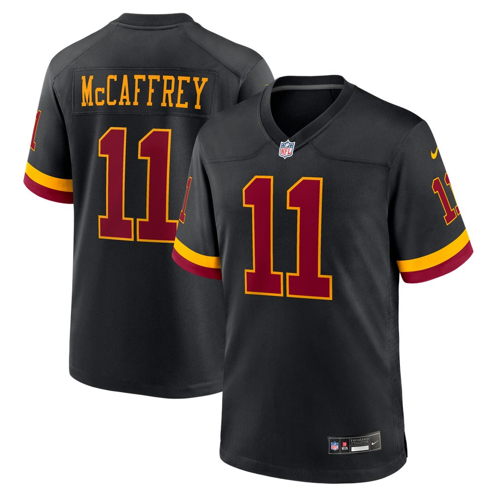 Luke McCaffrey Washington Commanders Nike Hail Raiser Alternate Game Jersey - Black Official NFL Team Apparel Football Fan Gear