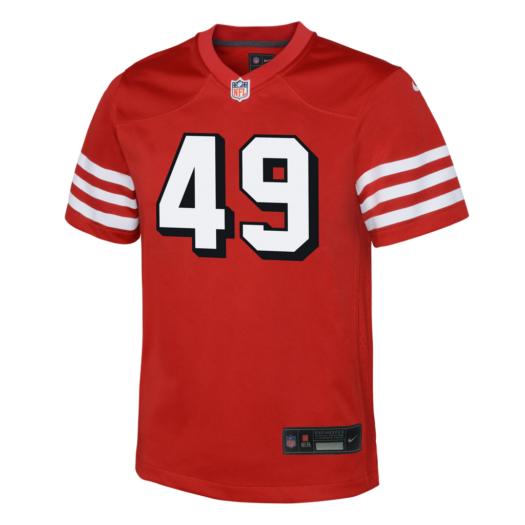 The Faithful San Francisco 49ers Nike Youth Alternate 2 Game Jersey - Scarlet Official NFL Team Apparel Football Fan Gear