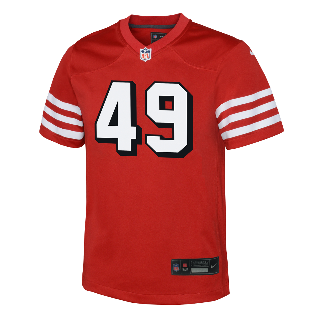 The Faithful San Francisco 49ers Nike Youth Alternate 2 Game Jersey - Scarlet Official NFL Team Apparel Football Fan Gear