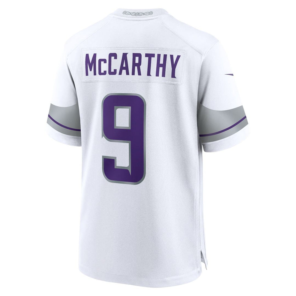 J.J. McCarthy Minnesota Vikings Nike Youth Game Jersey - White Official NFL Team Apparel Football Fan Gear